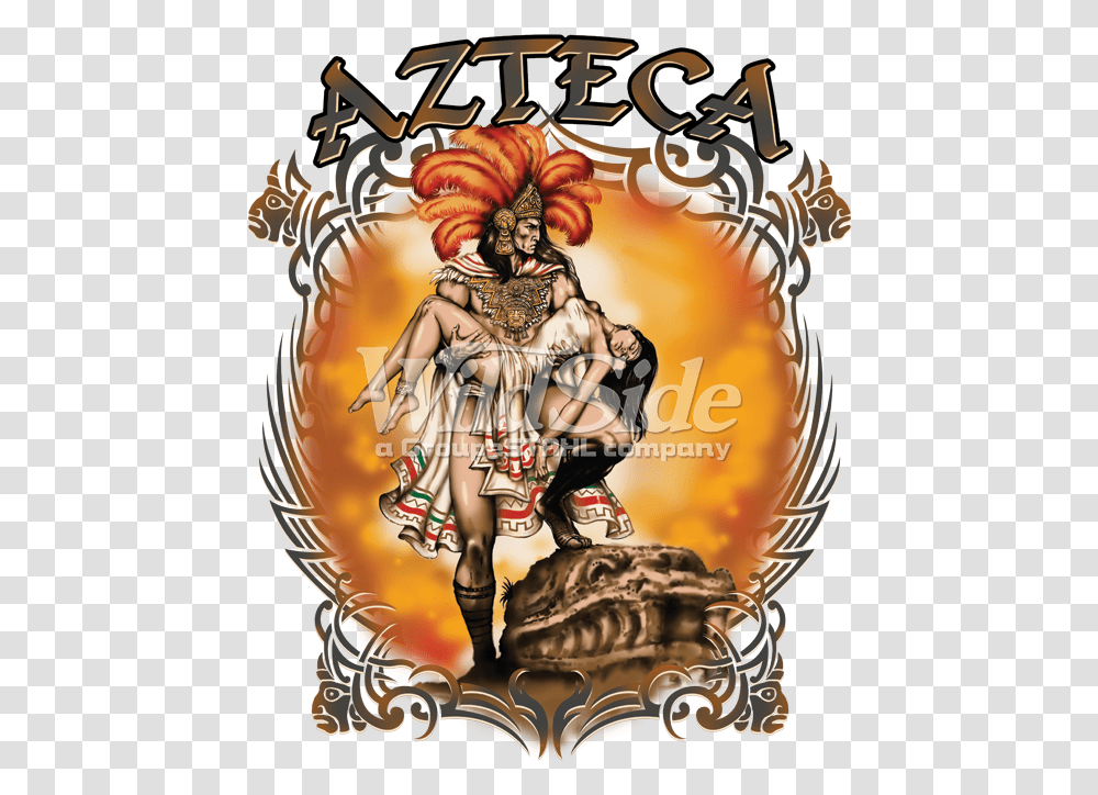 Aztec Warrior Carrying Woman Poster, Person, Crowd, Carnival Transparent Png