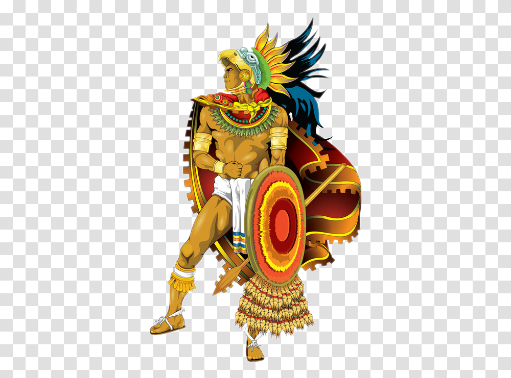 Azteca Aztec Warrior Guerrero Mexican Aztec Warrior, Person, Human, Legend Of Zelda, Crowd Transparent Png
