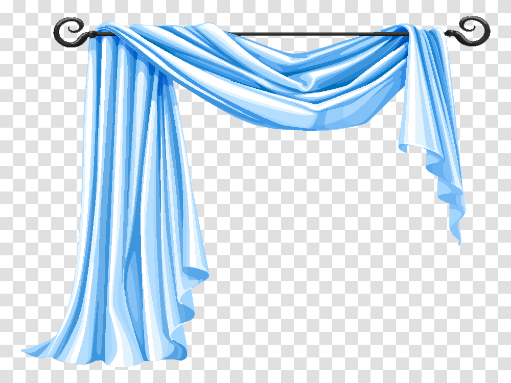Azul Curtains Vector, Apparel, Scarf, Tent Transparent Png