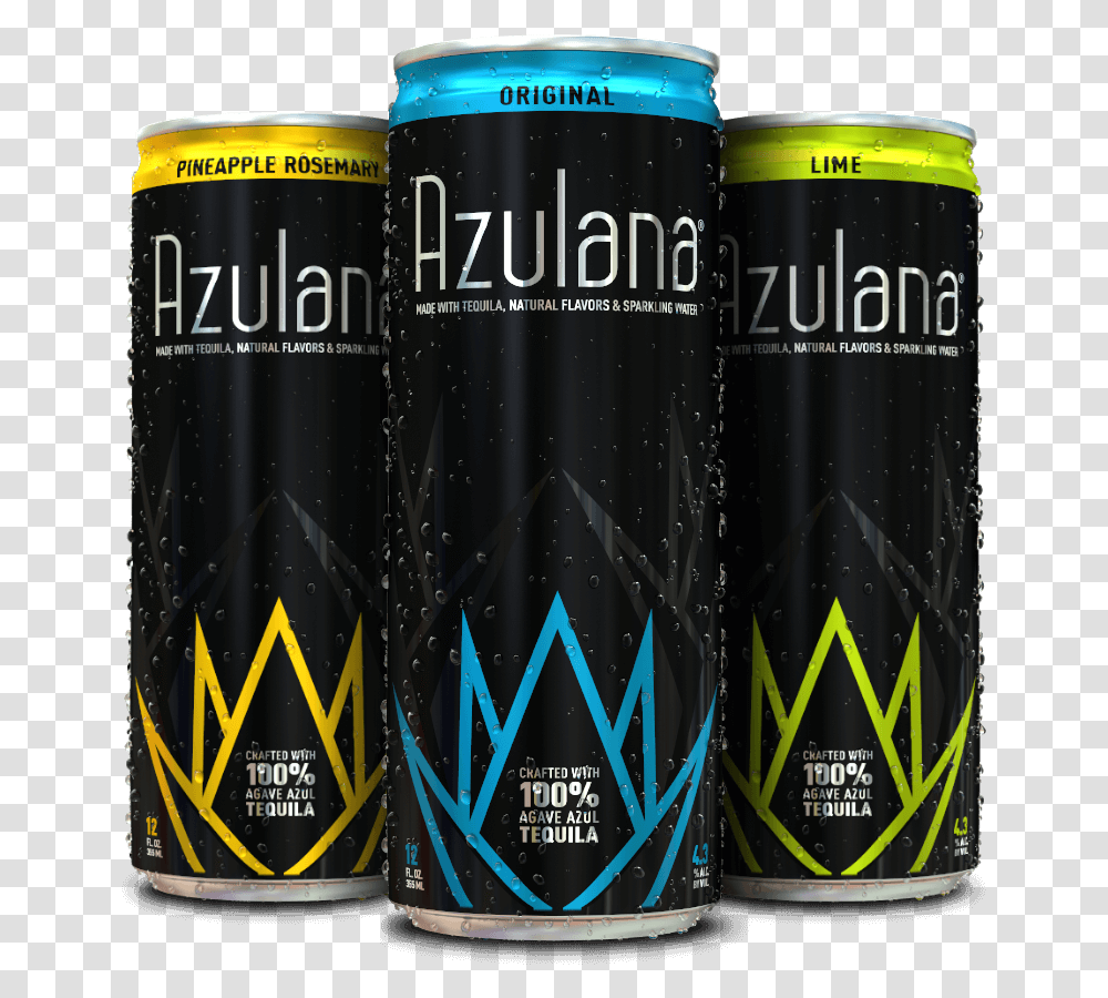 Azulana Cans Shoot Energy Drink, Beer, Alcohol, Beverage, Tin Transparent Png