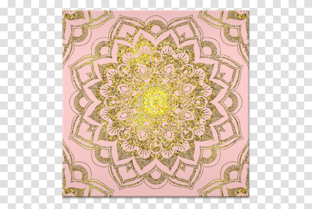Azulejo Golden Pinkish Mandala De Nelly Dimitrovana Mandala, Rug, Doodle, Drawing Transparent Png