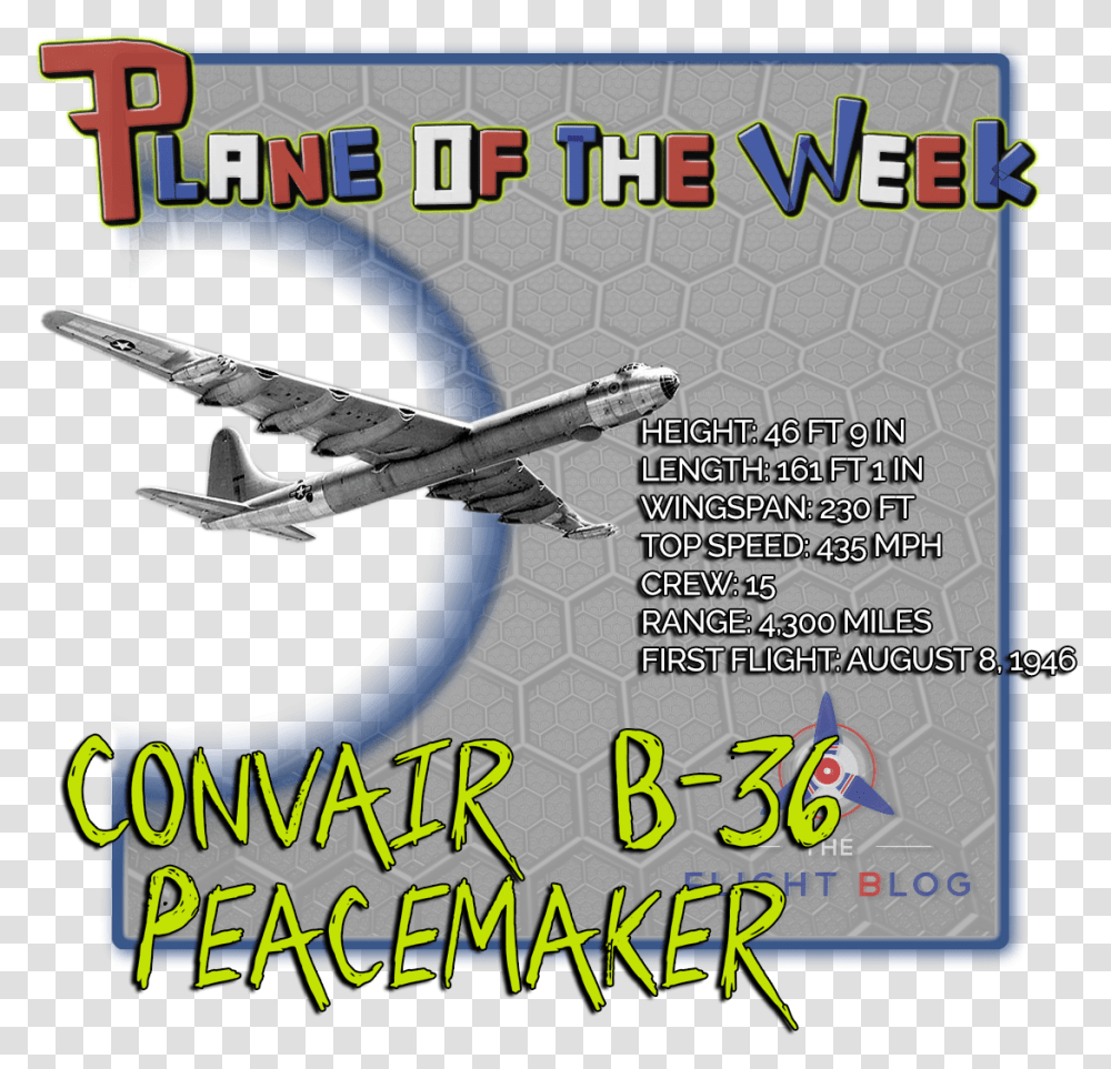 B 36 Peacemaker, Aircraft, Vehicle, Transportation, Airplane Transparent Png
