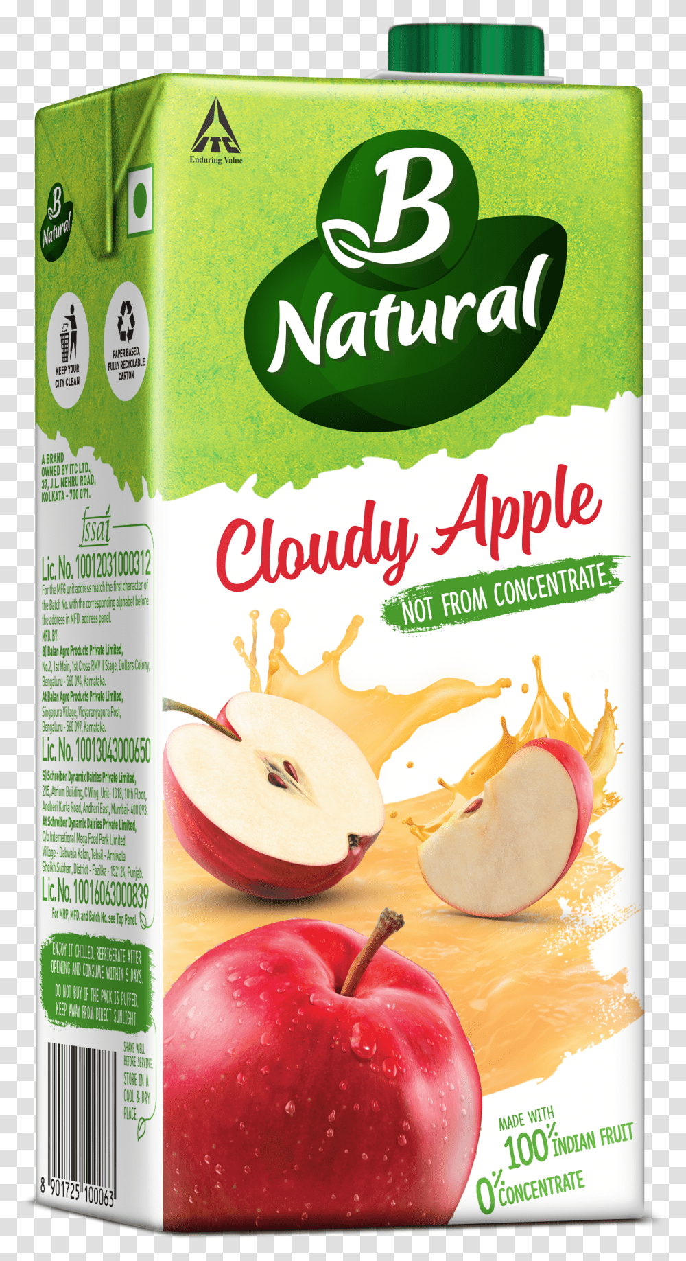 B Natural Beverages Cloudy Apple Juice B Natural Mixed Fruit Juice Transparent Png