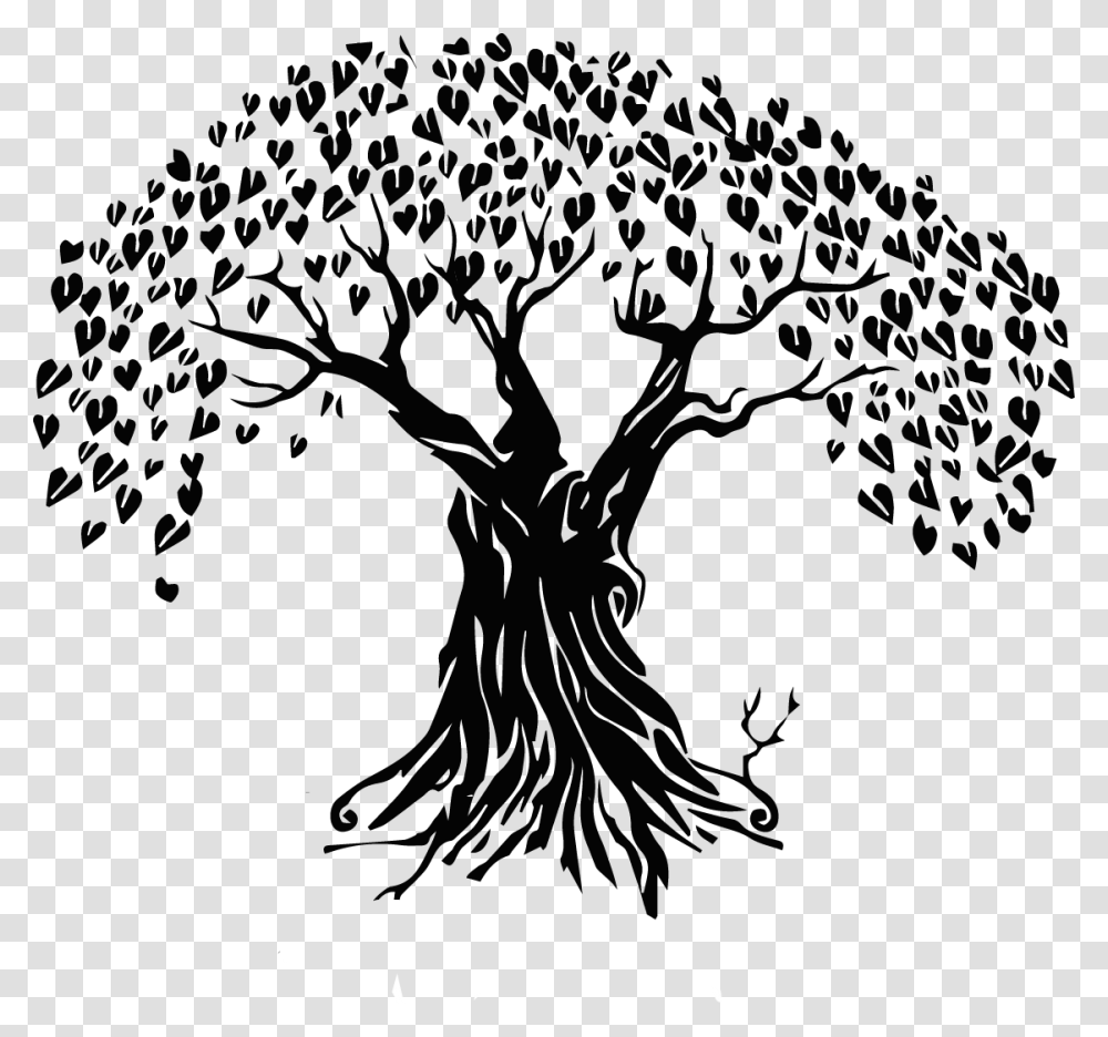 B P By Design By Humans D7ss3og Tree Shirts Uk, Plant, Stencil, Silhouette, Root Transparent Png