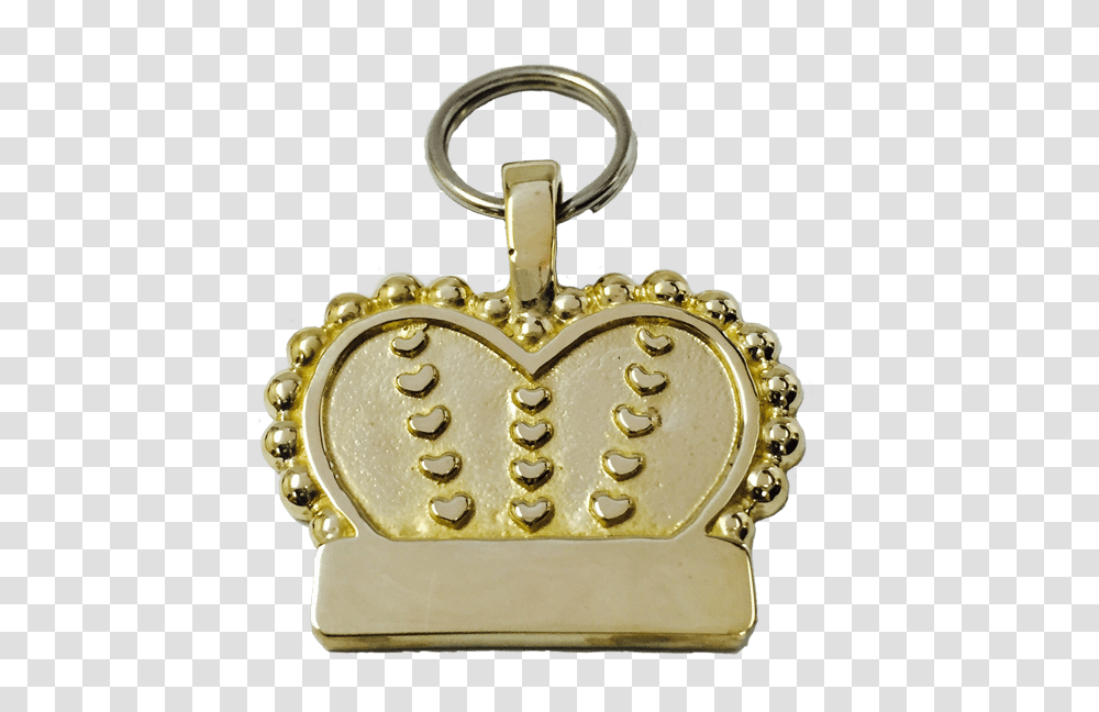 B Small Bronze Crown & Heart Tag Gold, Locket, Pendant, Jewelry, Accessories Transparent Png