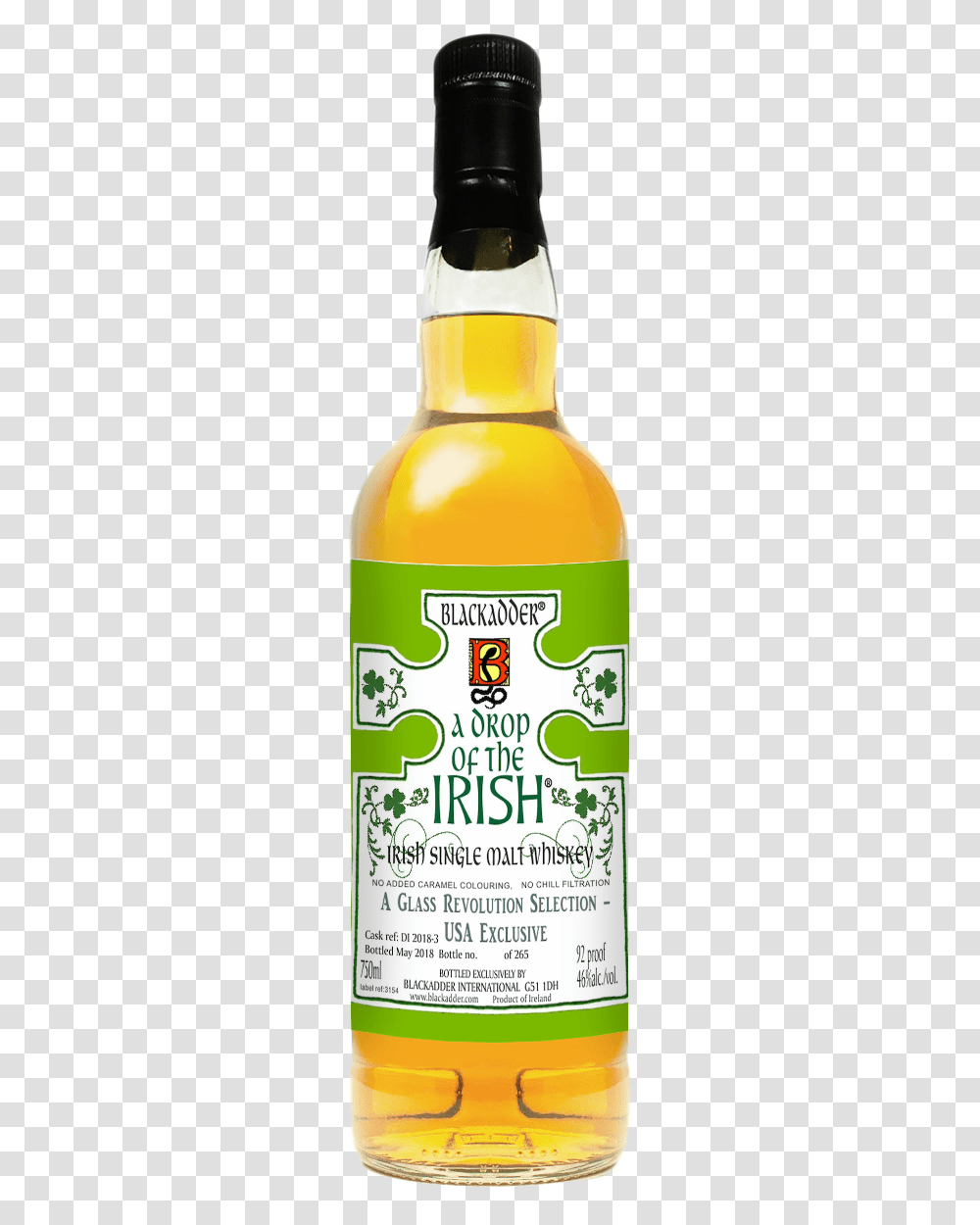 Ba Drop Of The Irish Bottle, Beverage, Alcohol, Liquor, Beer Transparent Png