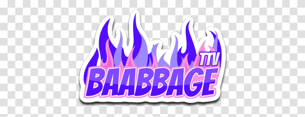 Baabbage Purple Flame Sticker Horizontal, Fire, Outdoors, Text, Nature Transparent Png