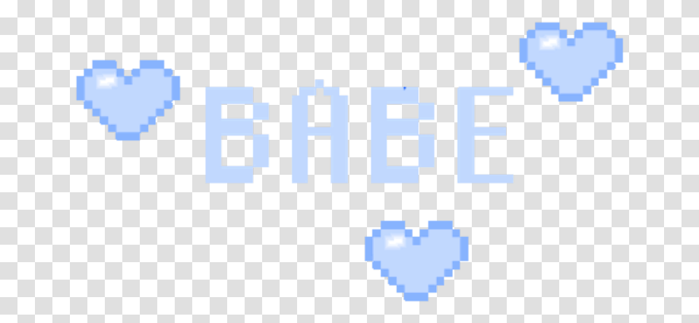 Babe Hearts Blue Love Cute Kawaii Tumblr Heart, Alphabet, Pillow Transparent Png