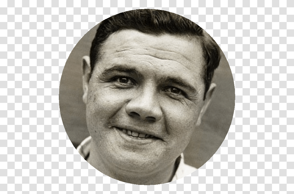 Babe Ruth Babe Ruth, Head, Smile, Face, Person Transparent Png