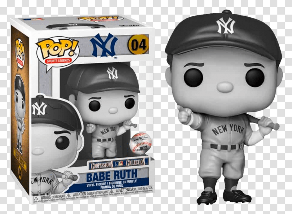 Babe Ruth Black Amp White Funko Pop Vinyl Figure Babe Ruth Funko Pop, Person, Astronaut, People Transparent Png