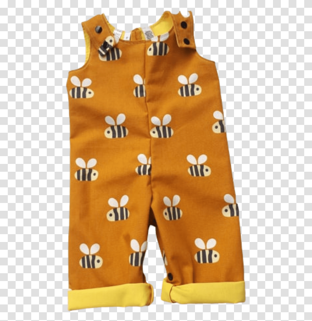 Baby And Toddler Overalls Feature Honey Bees Sleeveless, Clothing, Pants, Vest, Cushion Transparent Png