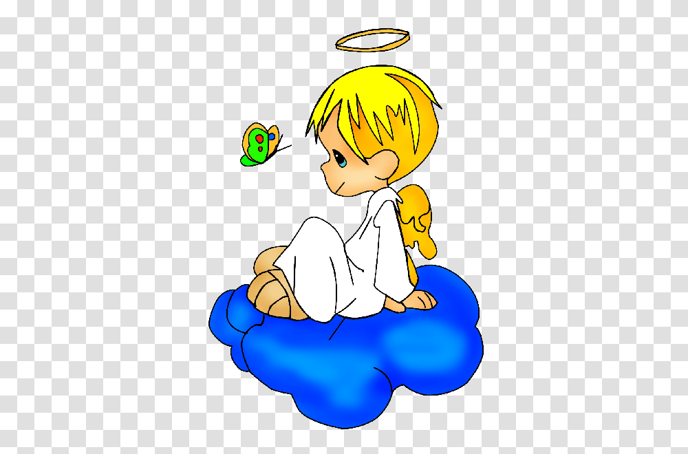 Baby Angel Clipart, Outdoors, Kneeling, Female Transparent Png