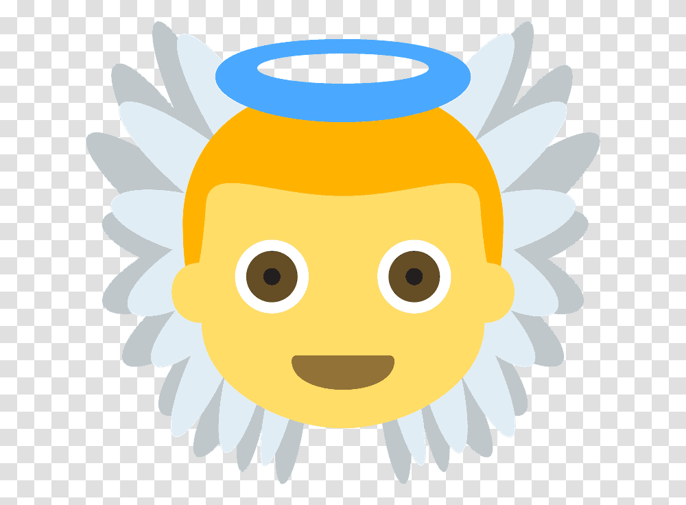 Baby Angel Emoji For Facebook Email & Sms Id 1383 Cara De Angel Animado, Outdoors, Nature, Animal, Art Transparent Png