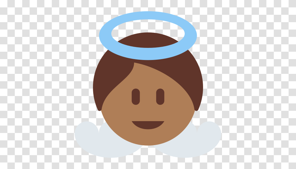Baby Angel Emoji With Medium Dark Skin Tone Meaning And Pictures, Tape, Face, Coffee Cup Transparent Png