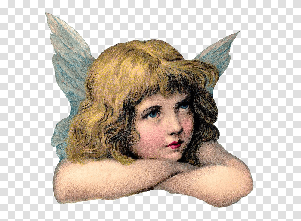 Baby Angel Image Vintage Angel, Person, Advertisement, Poster Transparent Png