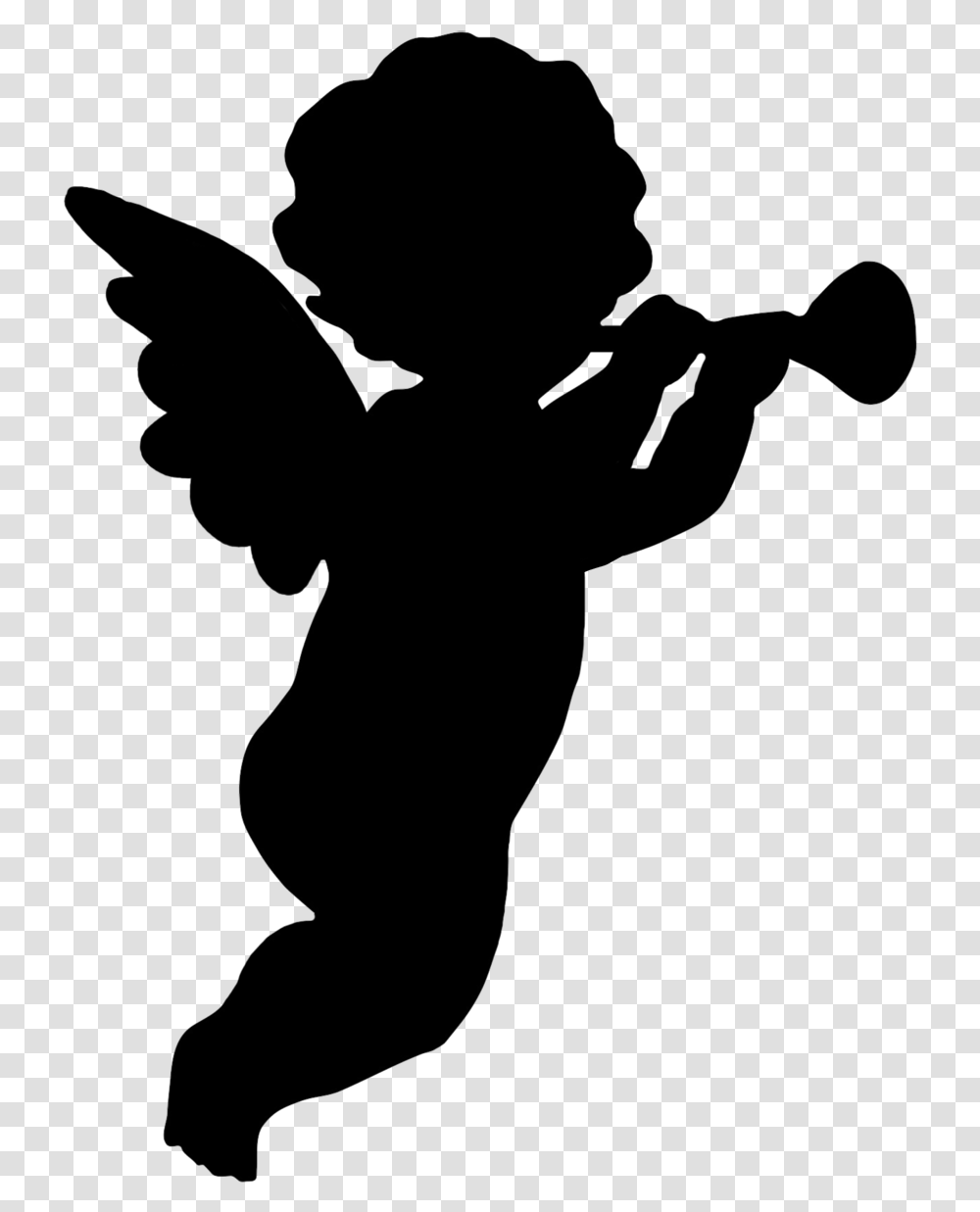 Baby Angel Silhouette, Person, Human, Cupid, Back Transparent Png