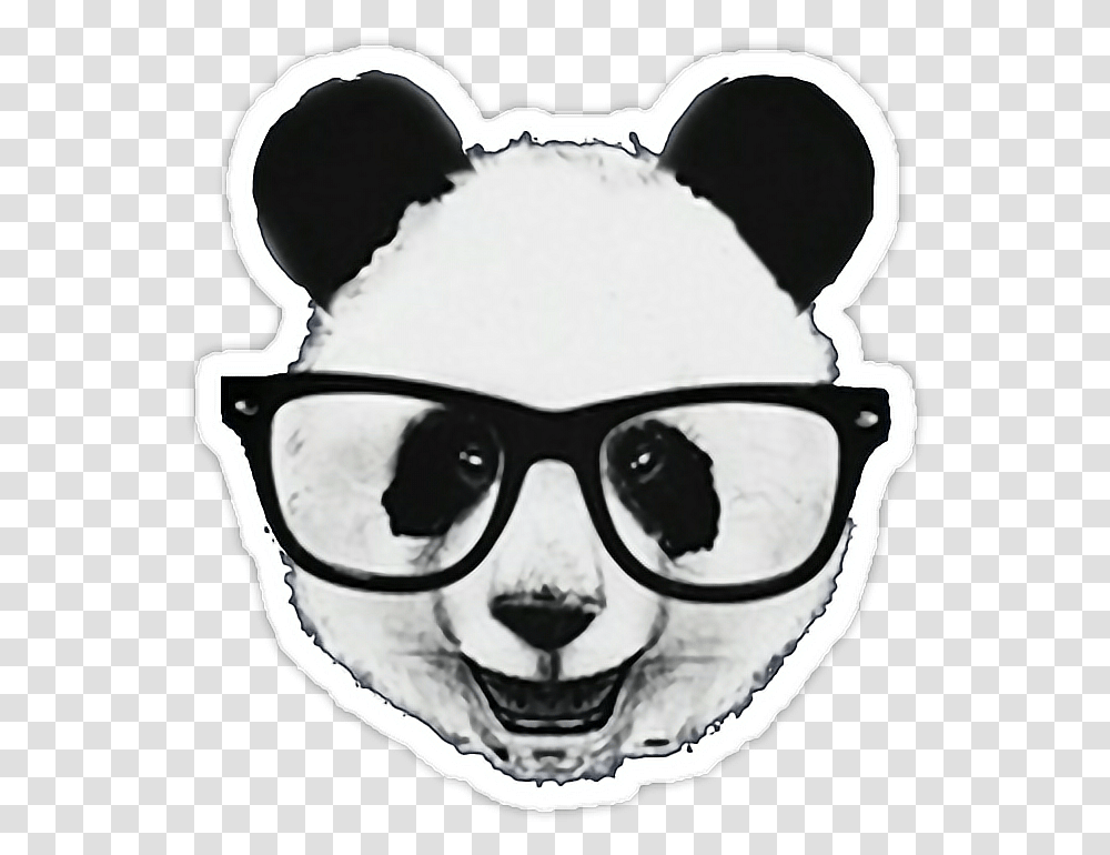 Baby Animals Animales Emoticon Hipster Tumblr Panda Hipster, Sunglasses, Accessories, Goggles, Person Transparent Png
