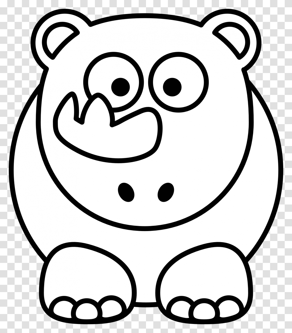 Baby Animals Clip Art Black And White, Stencil, Piggy Bank Transparent Png