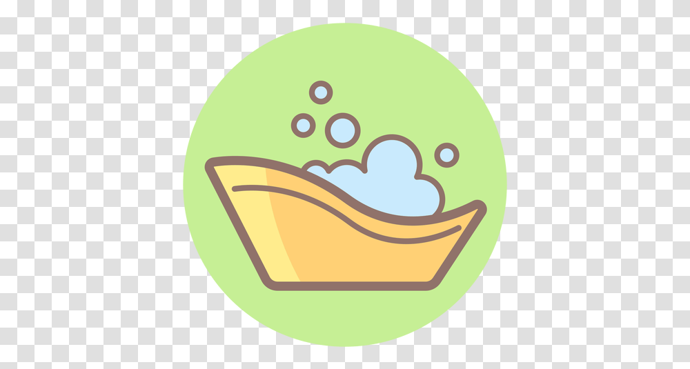 Baby Bath Tub Circle Icon Circle, Tennis Ball, Label, Text, Food Transparent Png