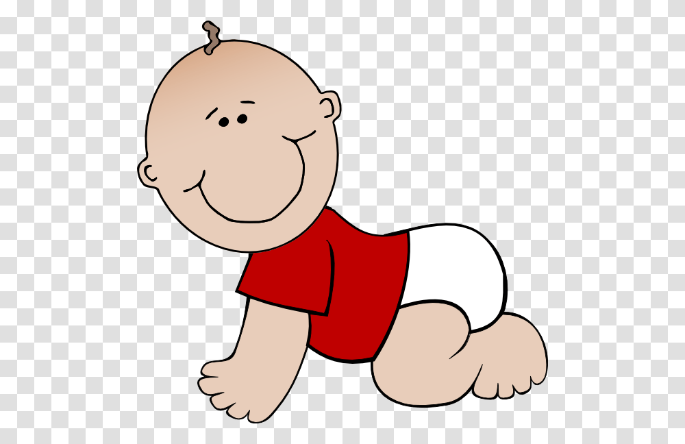 Baby Bay Boy With Red Shirt Clip Art, Crawling Transparent Png