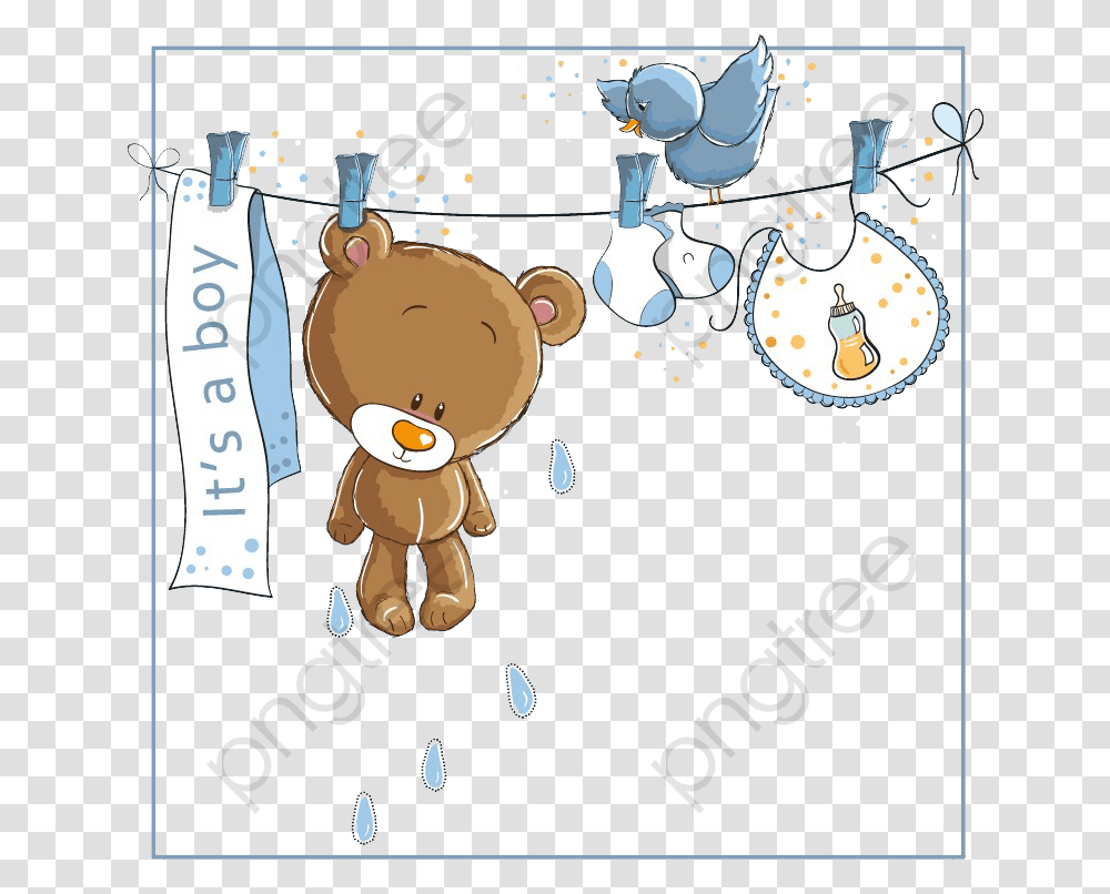 Baby Bear Cartoon Illustration Convite De Baby Shower, Doodle, Drawing, Toy Transparent Png