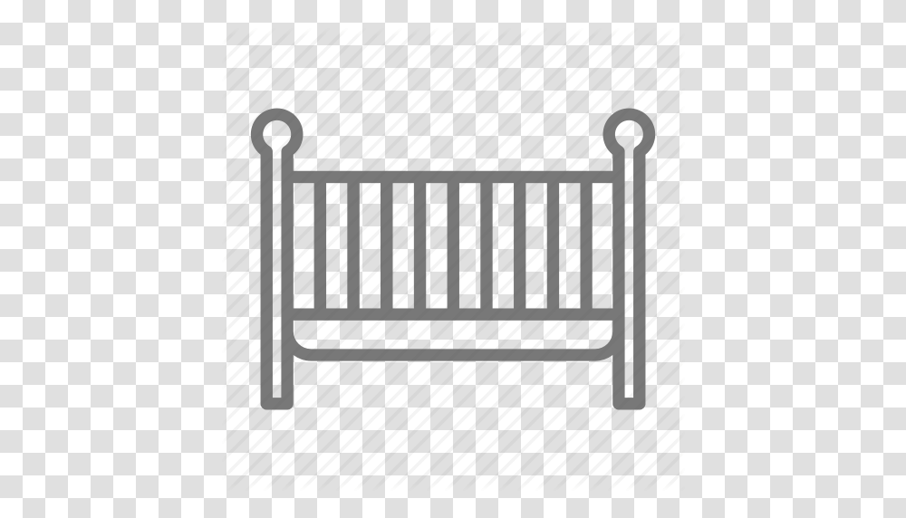 Baby Bed Crib Furniture Newborn Nursery Sleep Icon, Cradle, Fence, Barricade, Guard Rail Transparent Png