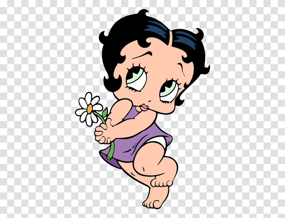 Baby Betty Boop Cartoon, Smelling, Elf Transparent Png