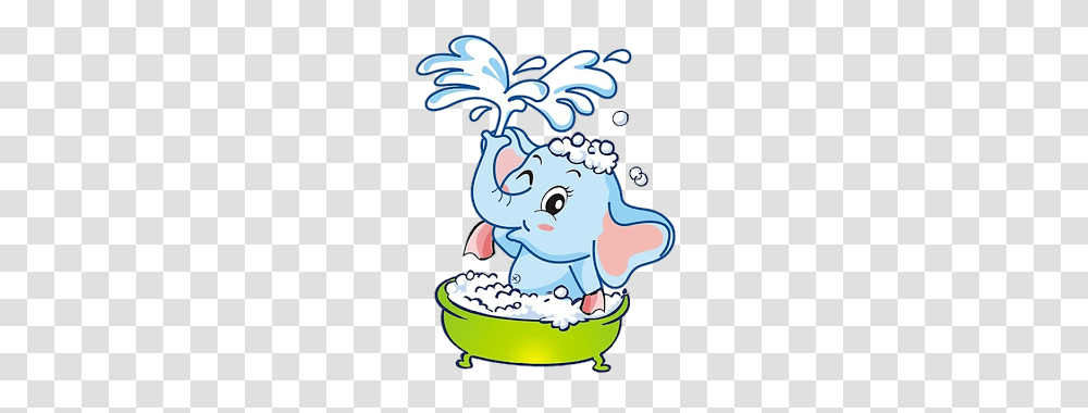 Baby Blue Elephant Clip Art, Washing, Beverage, Drink Transparent Png