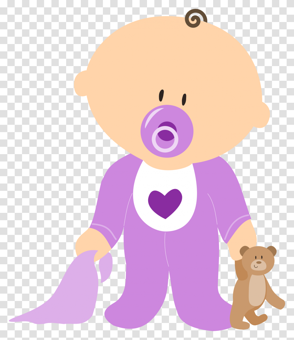Baby Bottle Clipart Baby With Pacifier Clipart, Figurine, Room, Indoors, Toy Transparent Png