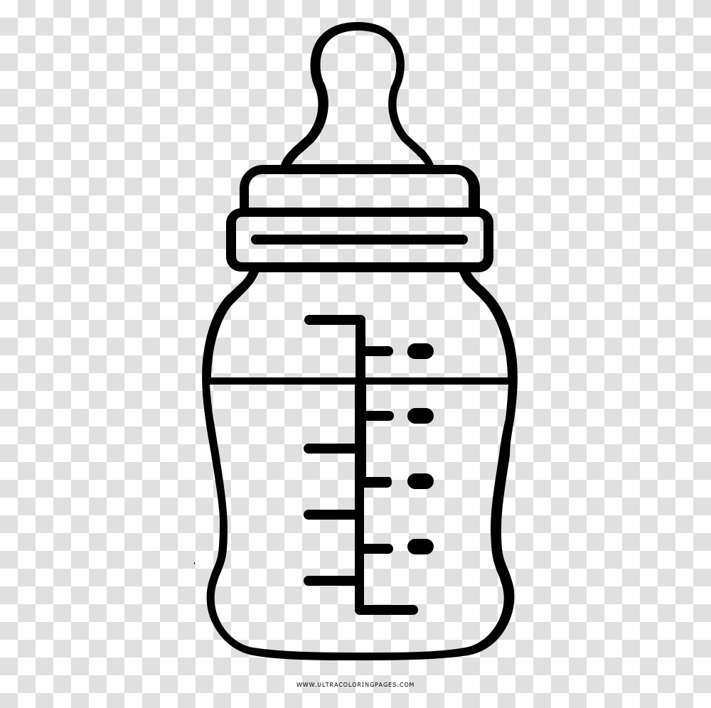 Baby Bottle Coloring Page, Gray, World Of Warcraft Transparent Png