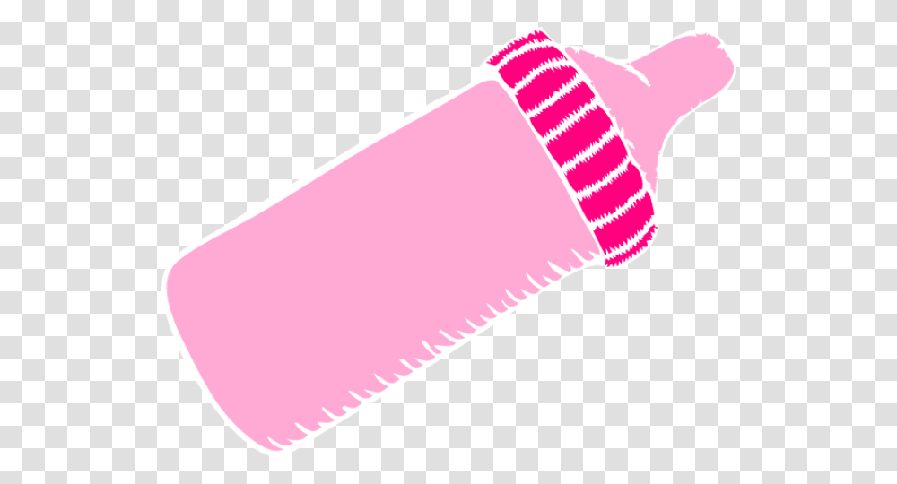 Baby Bottles Clipart Pink Baby Bottle Clipart, Rubber Eraser, Sock, Footwear Transparent Png