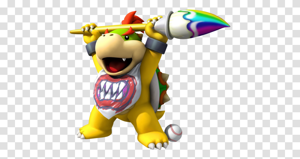 Baby Bowser Looks Almost Exactly Like Bowser Jr With Paint Brush, Toy, Super Mario, Outdoors, Legend Of Zelda Transparent Png
