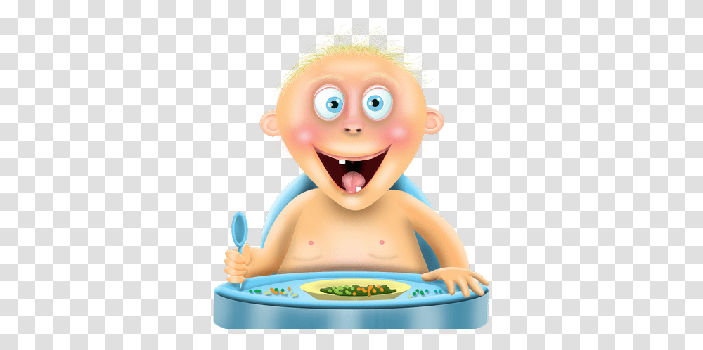 Baby Boy Cartoon Cartoon Baby Feeding, Person, Human, Cutlery, Doll Transparent Png