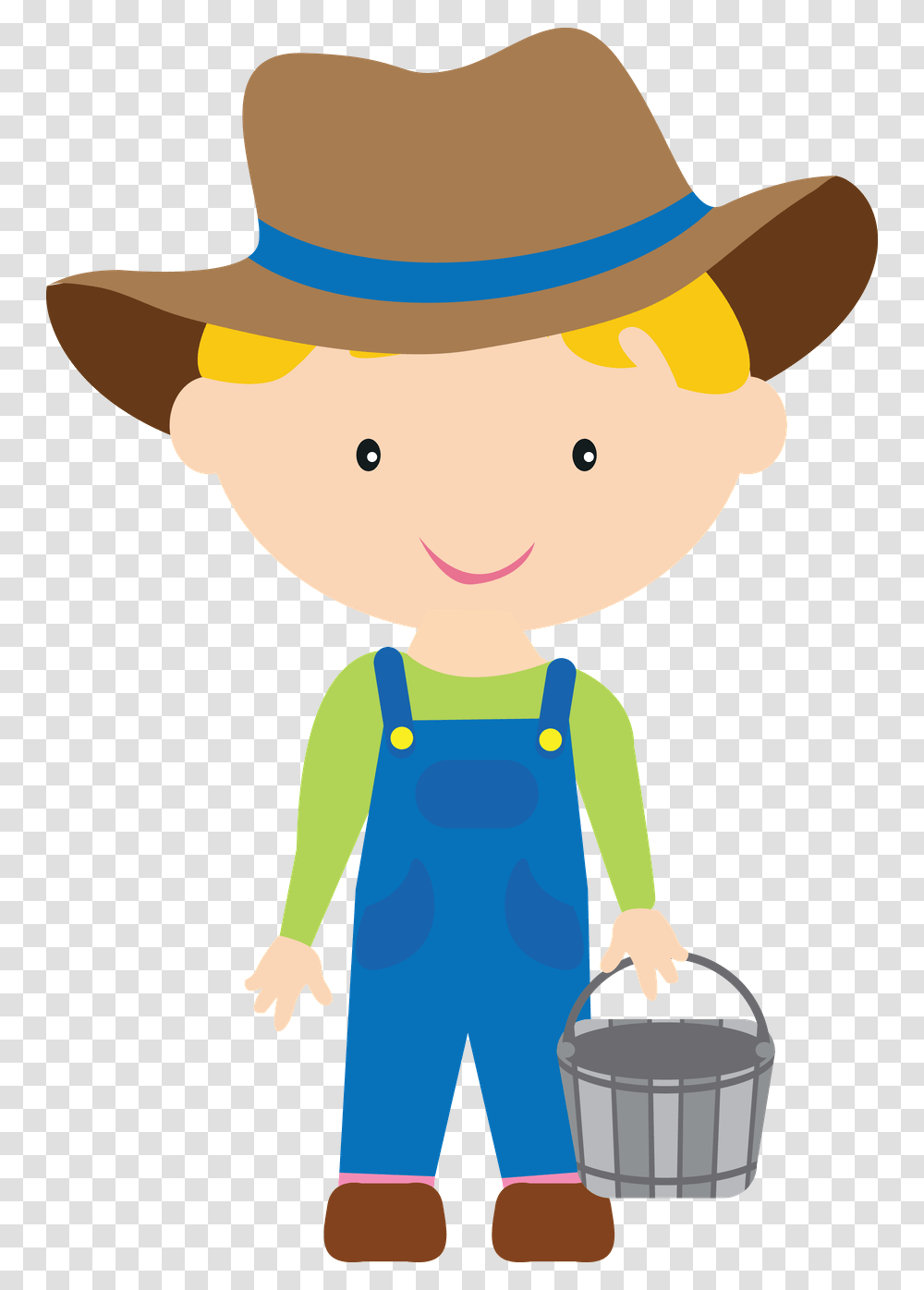 Baby Boy Farmer Clipart, Apparel, Toy, Hat Transparent Png