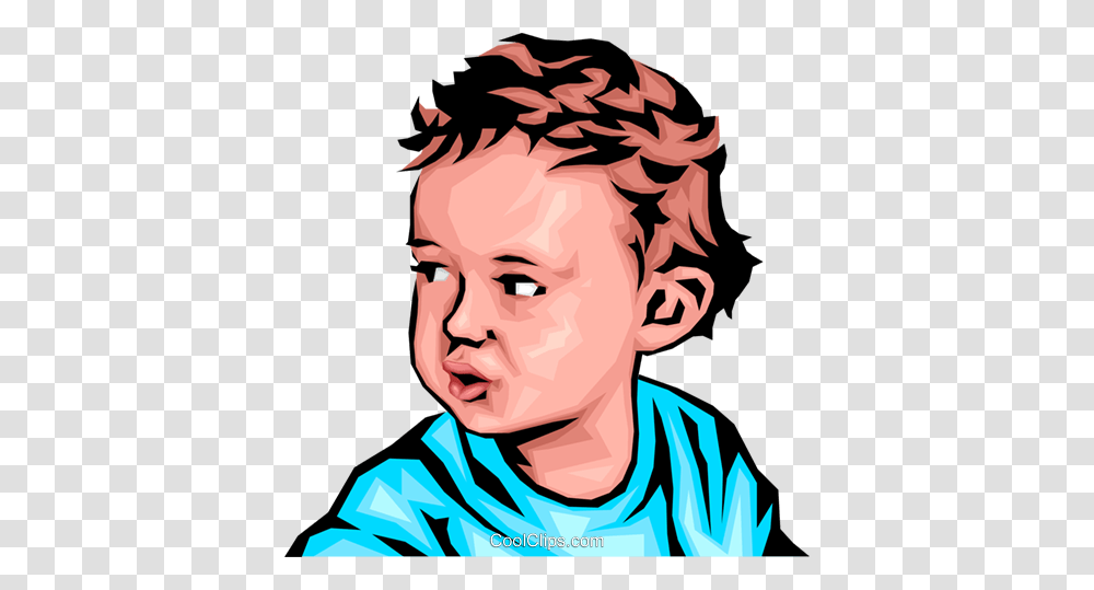 Baby Boy Royalty Free Vector Clip Art Illustration, Head, Face, Person, Human Transparent Png