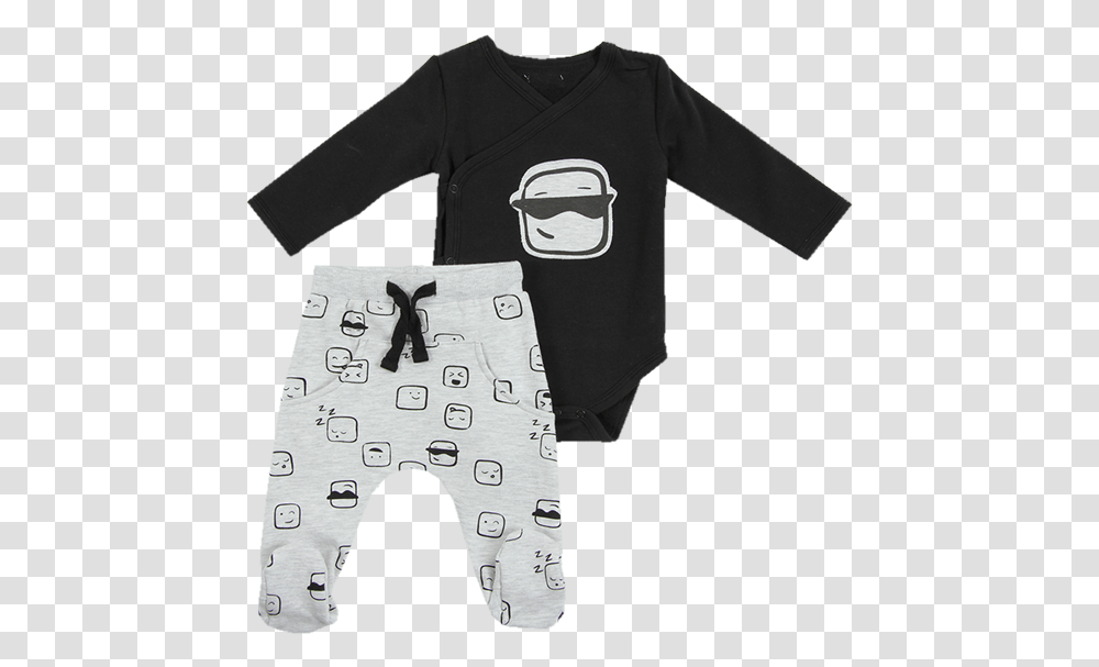Baby Boy's Bodysuit Amp Trouser Set Long Sleeved T Shirt, Underwear, T-Shirt Transparent Png