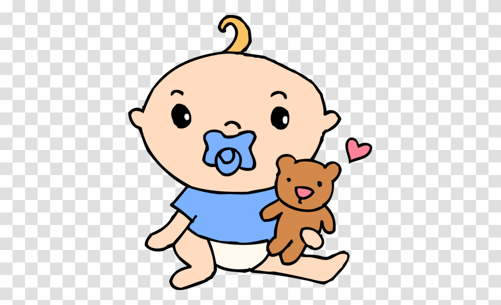 Baby Boy With Pacifier And Teddy, Elf, Giant Panda, Mammal, Animal Transparent Png