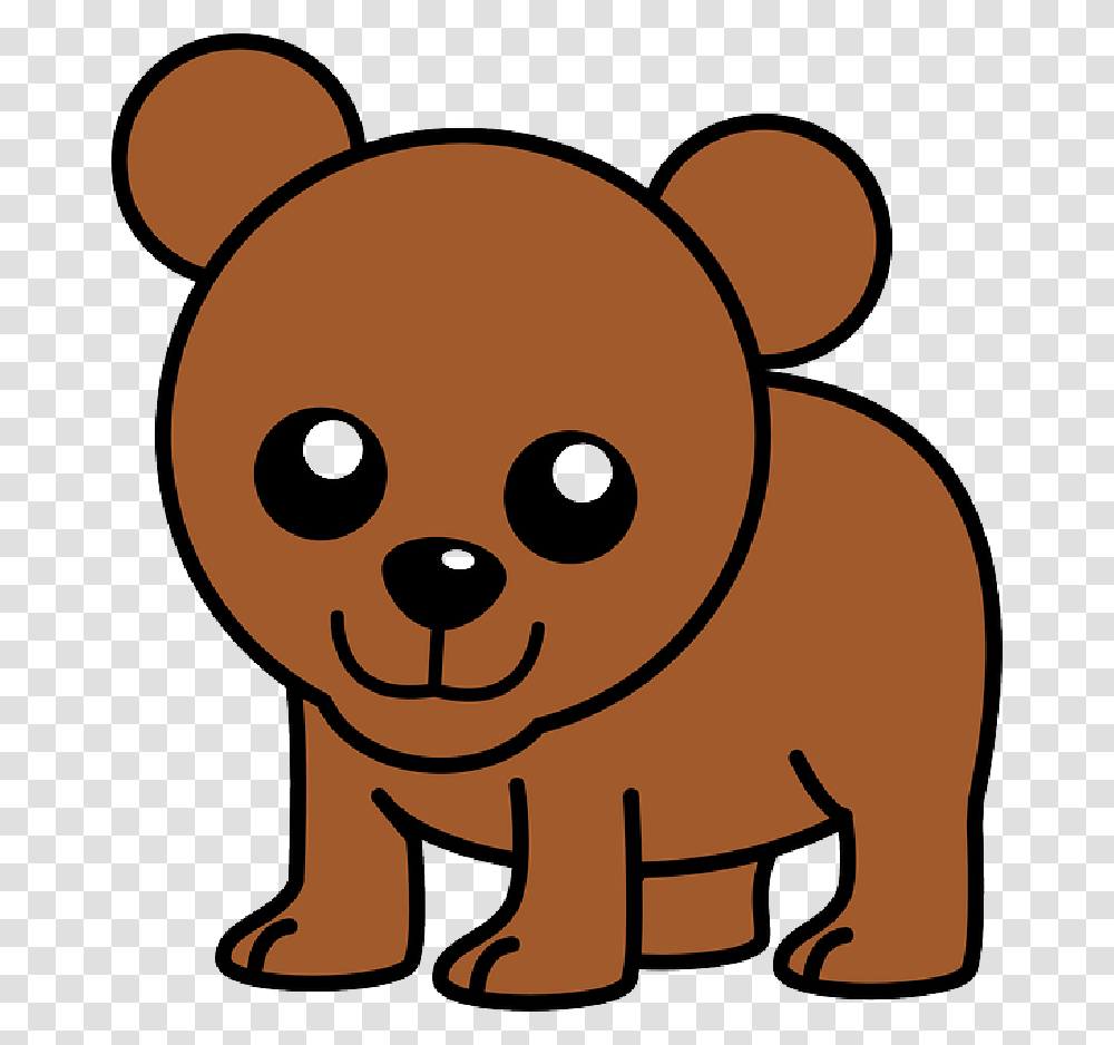 Baby Brown Small Happy Face Cartoon Bear Cute Bear Cub Clipart, Animal, Plush, Toy, Mammal Transparent Png