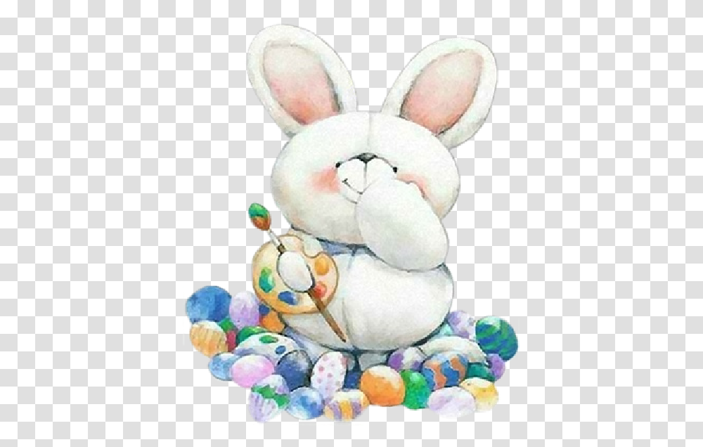 Baby Bunnycartoon Clipart342png 600600 Forever Animated Glitter Animated Happy Easter, Snowman, Outdoors, Nature, Plush Transparent Png