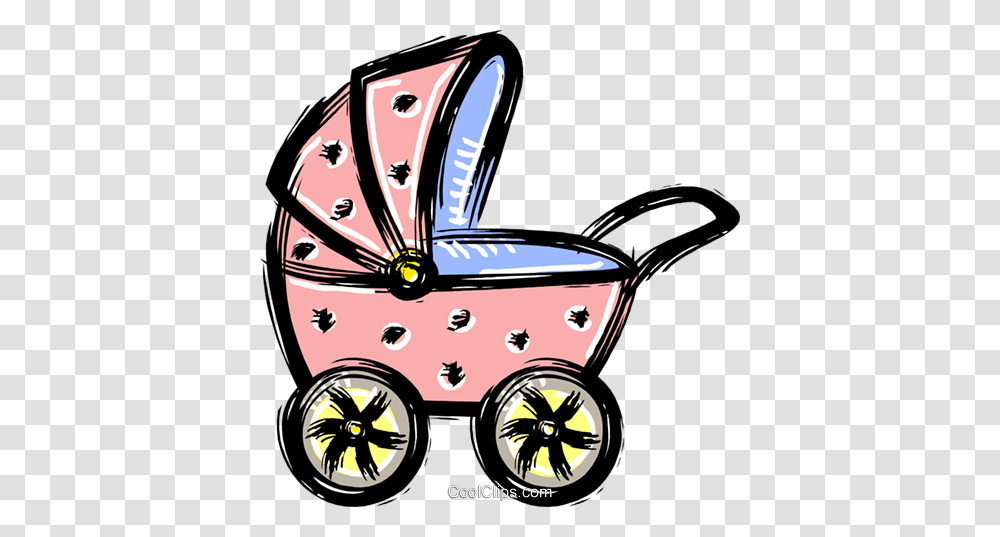 Baby Carriage Royalty Free Vector Clip Art Illustration, Vehicle, Transportation, Motorcycle, Wristwatch Transparent Png