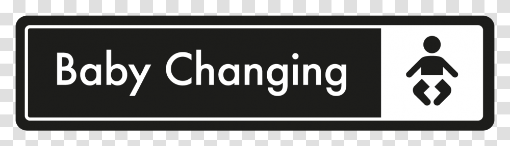 Baby Changing Door Sign Mind Your Step Black And White, Label, Alphabet, Number Transparent Png