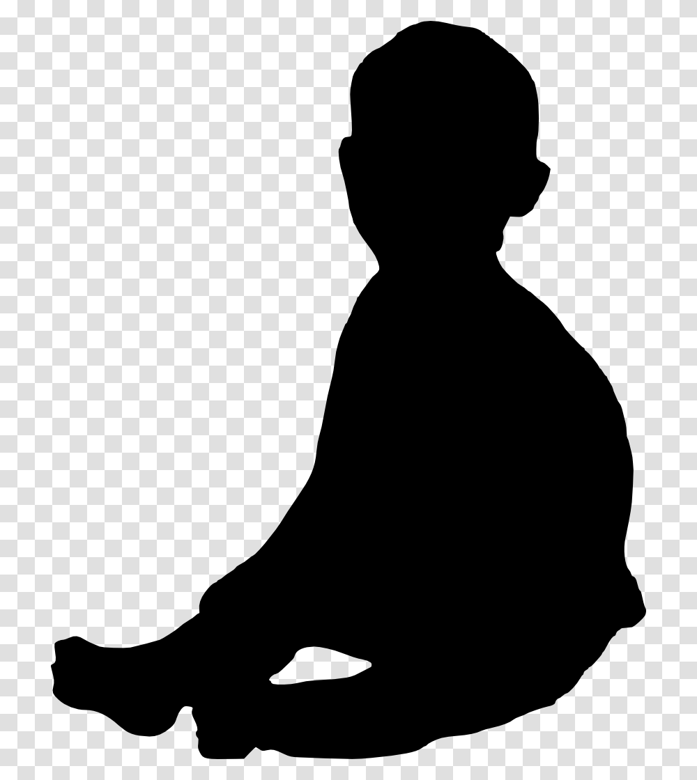 Baby Child, Silhouette, Kneeling, Person, Human Transparent Png