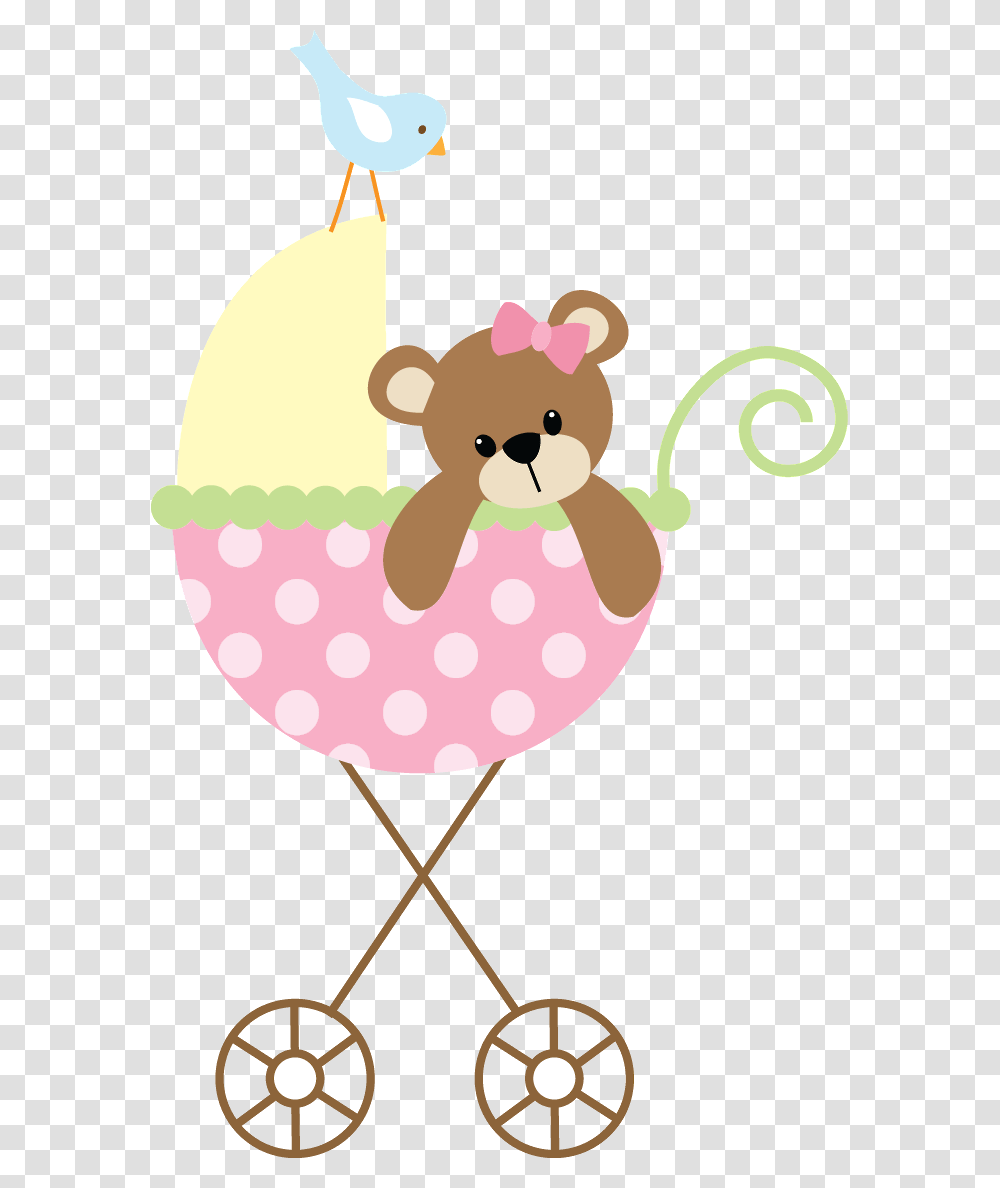 Baby Clipart Girl Cute Pink Baby Carriage Gender Neutral Clip Art, Texture, Bird, Animal, Toy Transparent Png