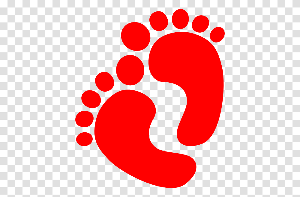 Baby Clipart Red, Footprint Transparent Png