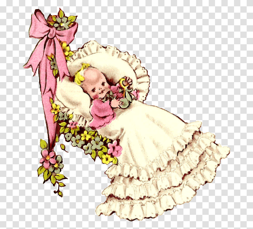 Baby Clipart Vintage Baby Clipart, Newborn, Performer, Leisure Activities, Wedding Cake Transparent Png