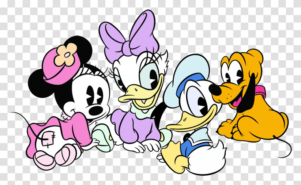 Baby Cliparts Group Baby Minnie Mouse Daisy Duck, Doodle, Drawing, Crowd Transparent Png