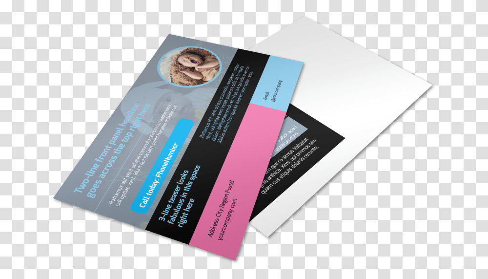 Baby Clothes Postcard Template Preview Brochure, Advertisement, Poster, Flyer, Paper Transparent Png