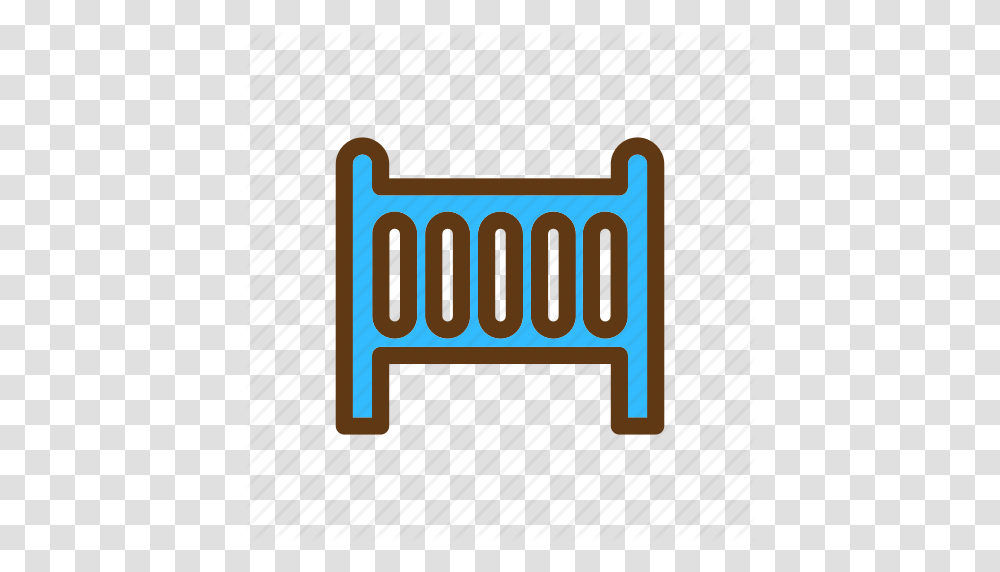 Baby Color Crib Icon, Label, Fence, Barricade Transparent Png