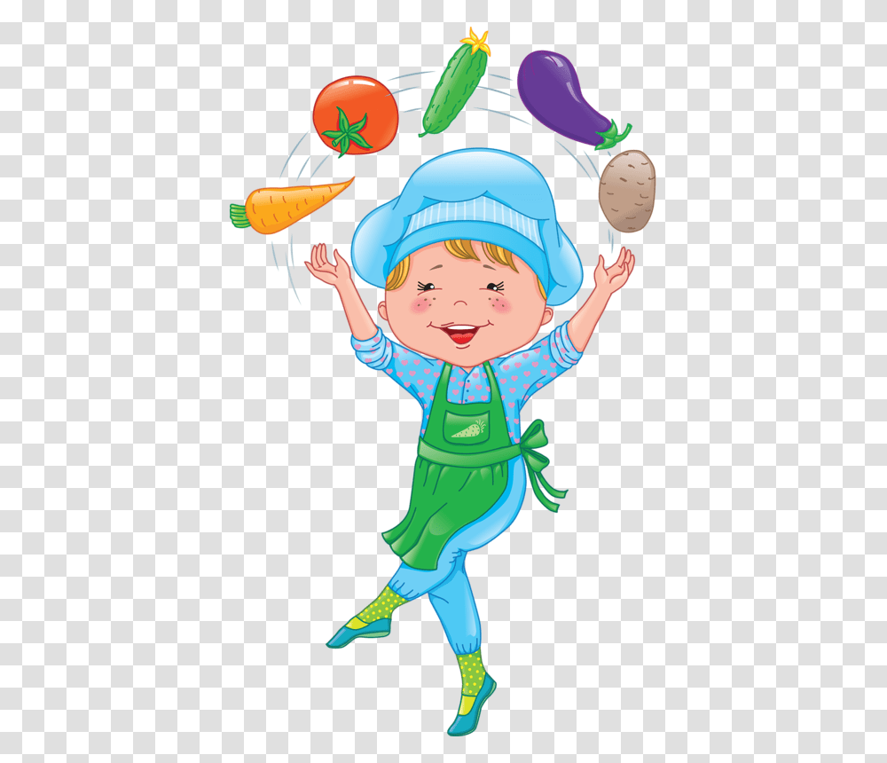 Baby Cook Juggles Vegetables, Person, People, Face, Costume Transparent Png