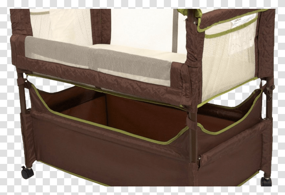 Baby Cot Attaches To Bed Baby Crib Attached To Arm's Reach Clear Vue Co Sleeper Bedside Bassinet, Furniture, Cradle Transparent Png